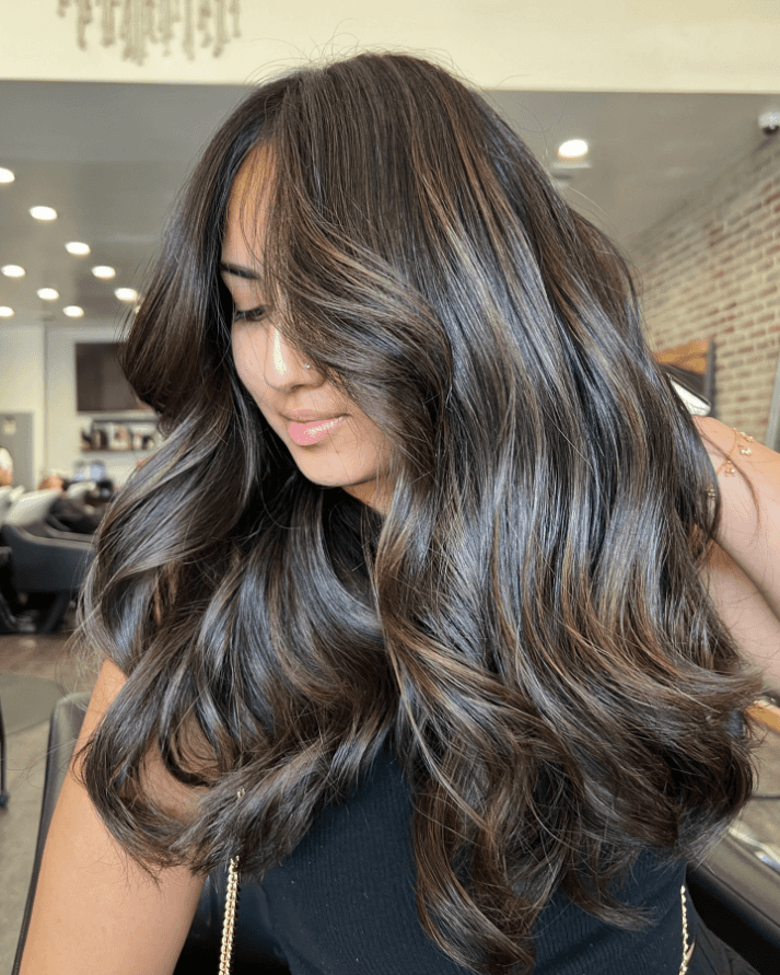 Brunette Waves with Dimension