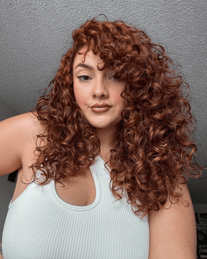 Bold Auburn Curls Statement