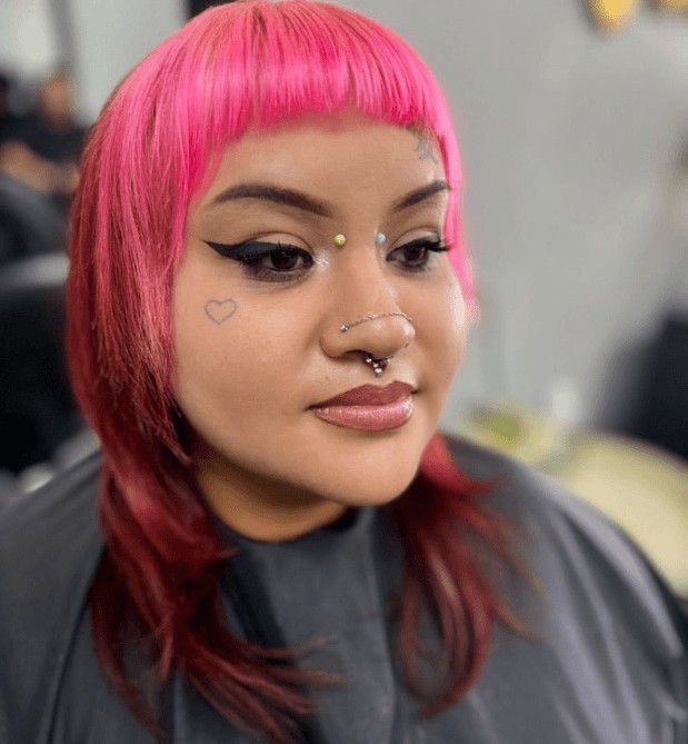 Bold Pink Statement Hairstyle