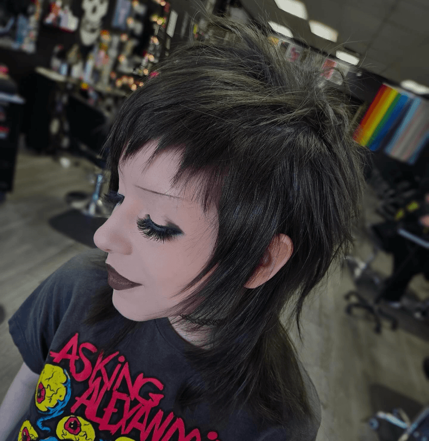 Punk Inspired Textured Mullet