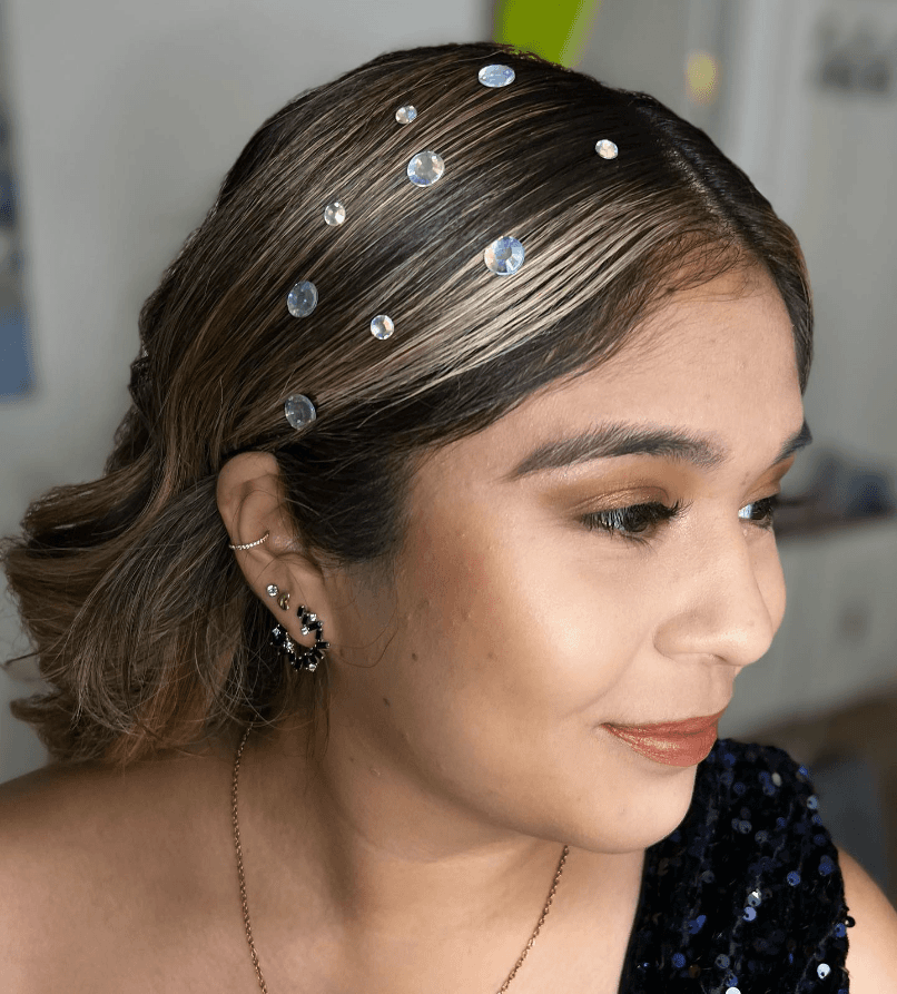 Glamorous Waves and Sparkles