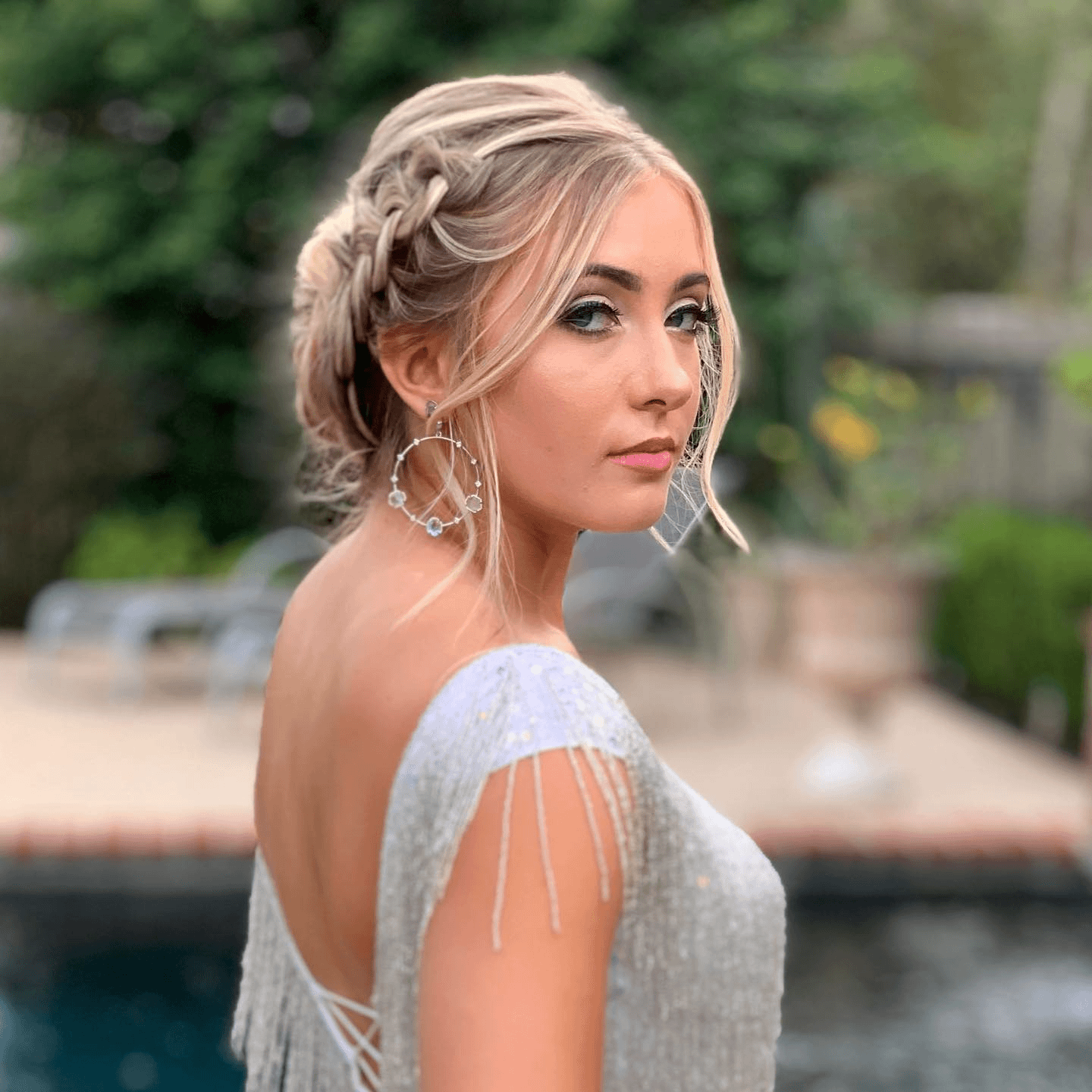 Elegant Braided Homecoming Updo