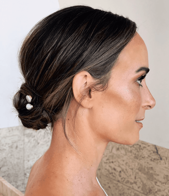 Pearl Adorned Low Bun