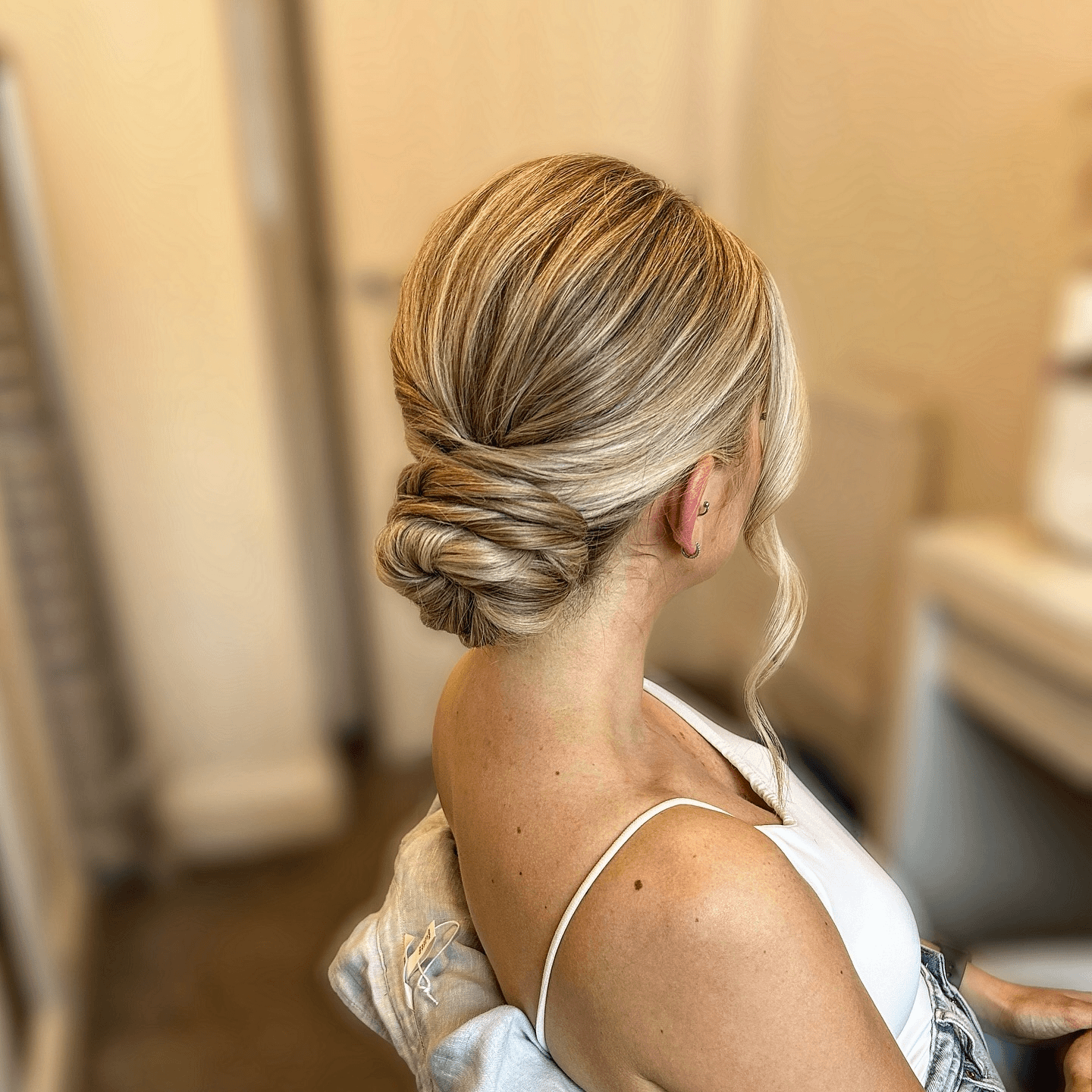 Elegant Twisted Low Bun