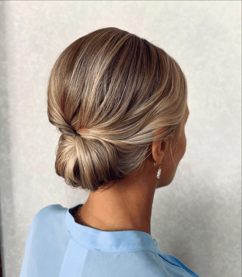 Elegantly Twisted Low Bun