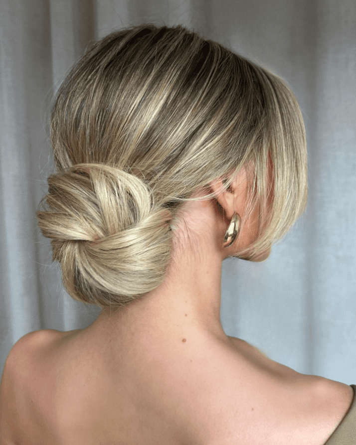 Elegant Modern Low Bun