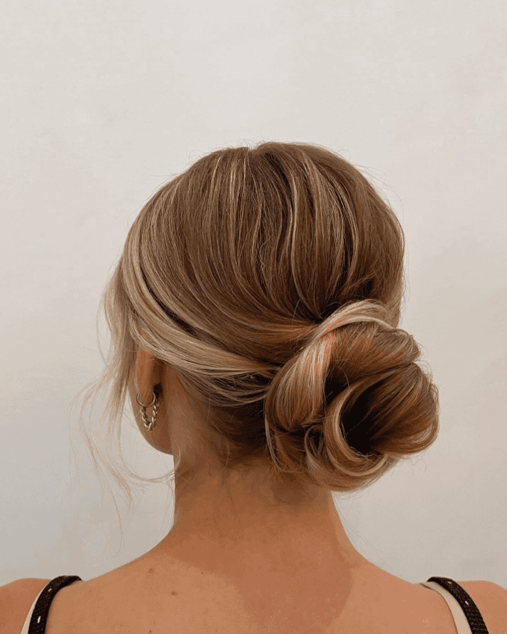 Elegant Twisted Low Bun