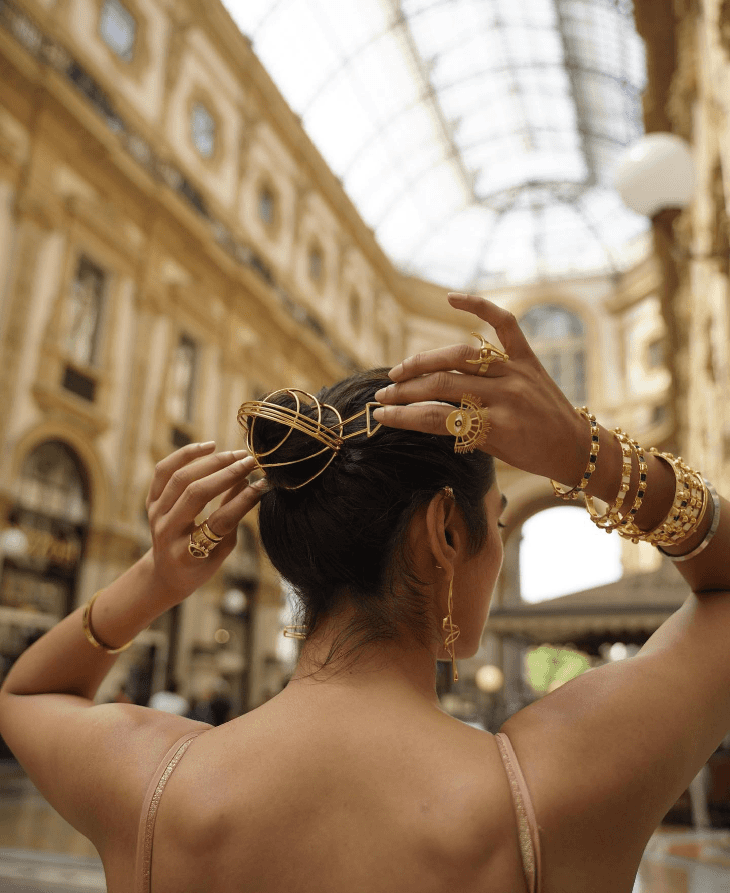 Golden Elegance Updo