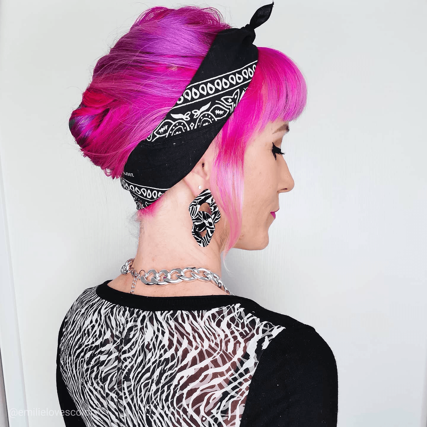 Vibrant Pink Updo Chic