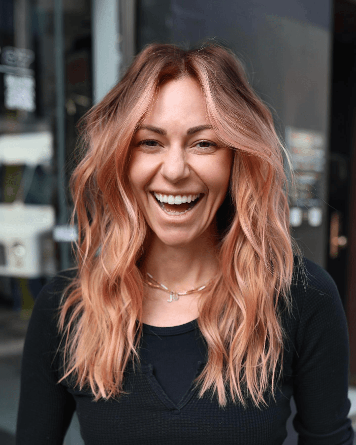 Peachy Ombre Spring Waves