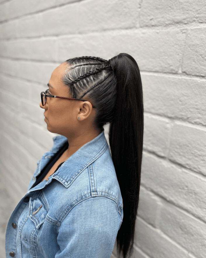 Braided High Ponytail Chic