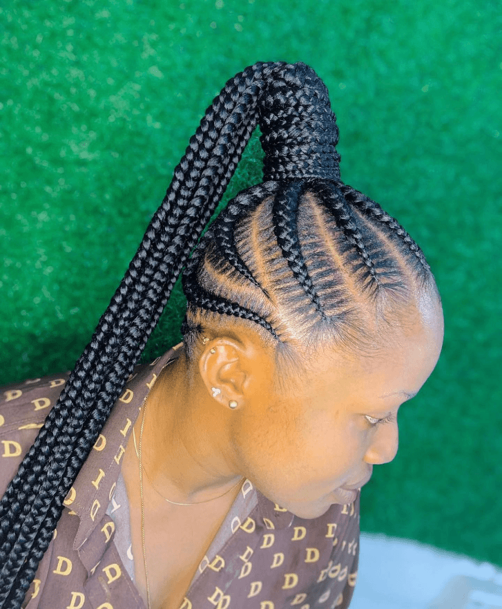 Braided Crown High Ponytail