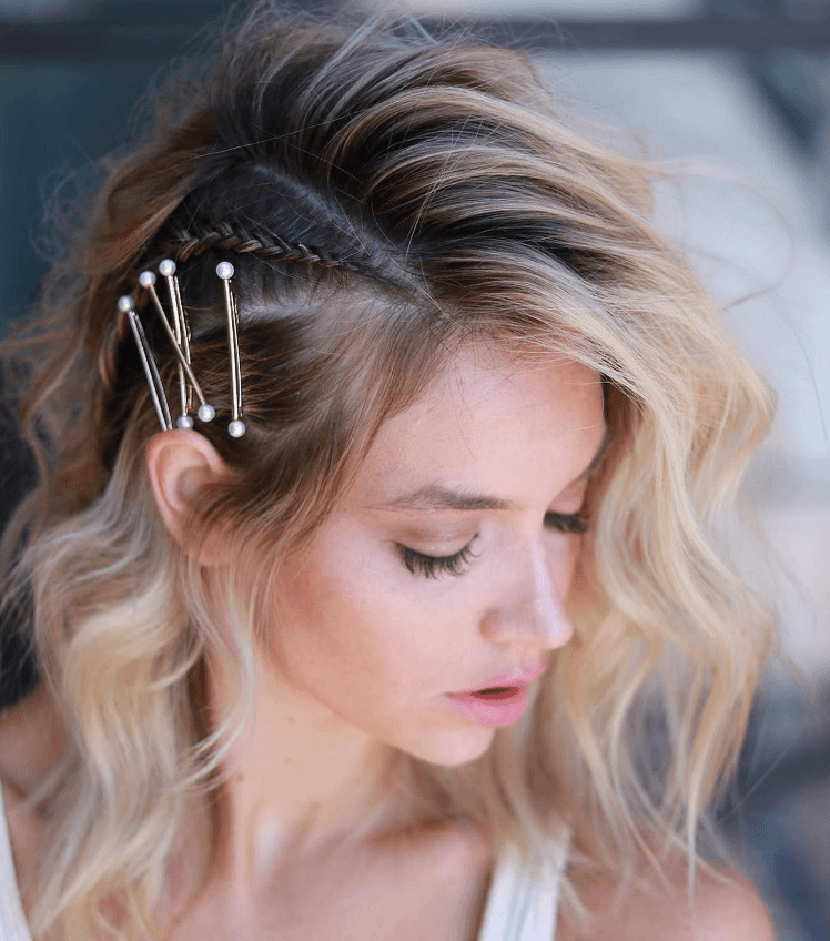 Bohemian Pearl Wave Updo