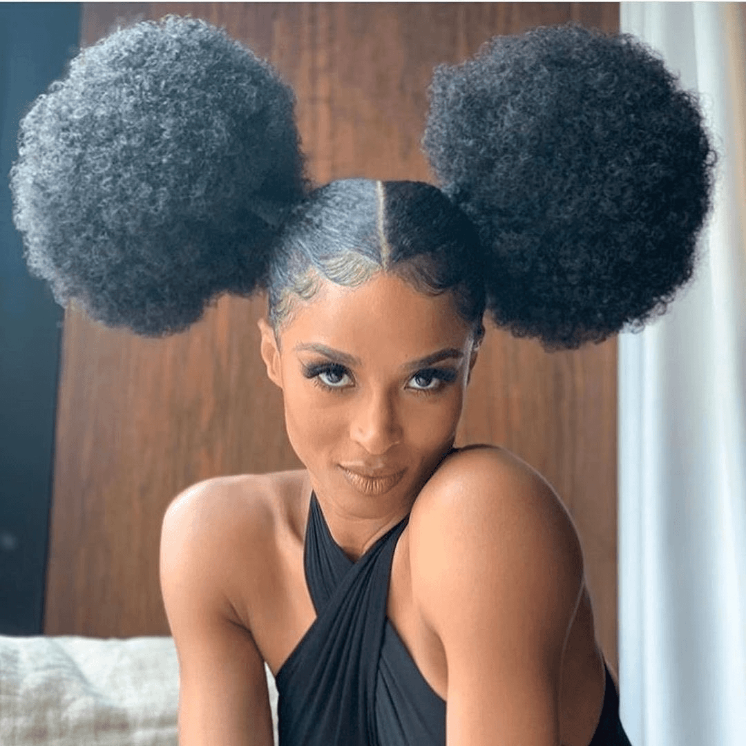 Elegant Afro Puff Glamour