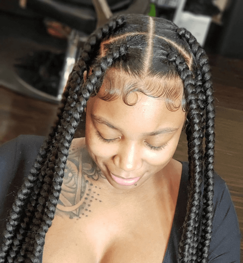 Elegant Box Braid Beauty