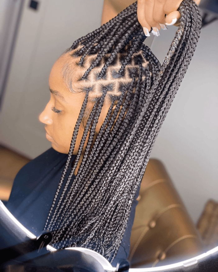 Star Pattern Box Braids