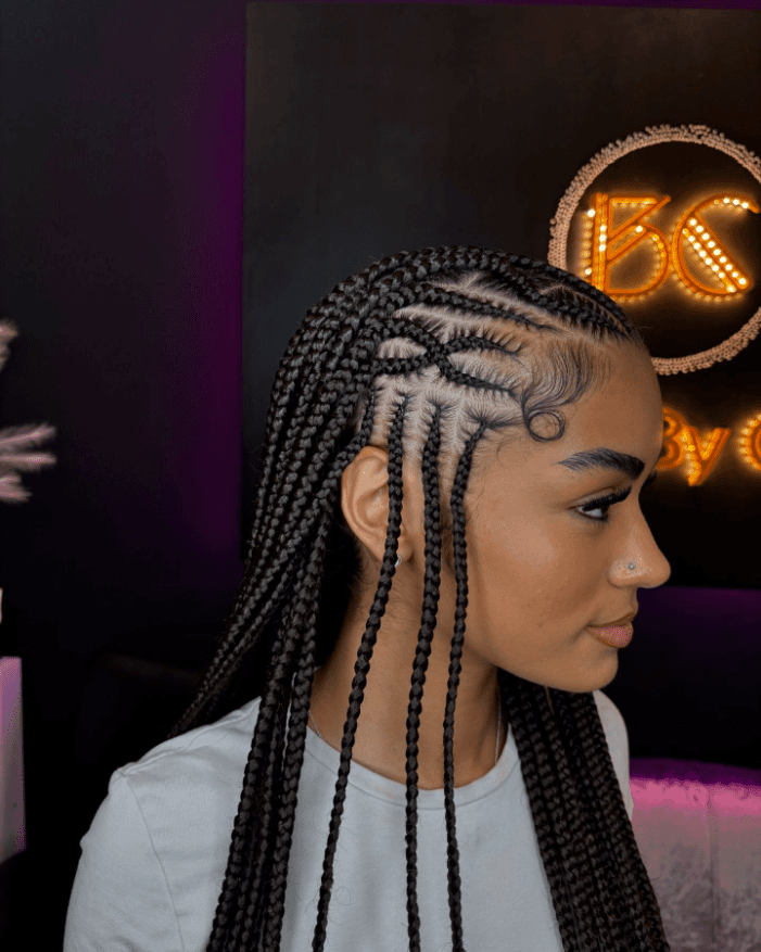 Elegantly Woven Box Braids