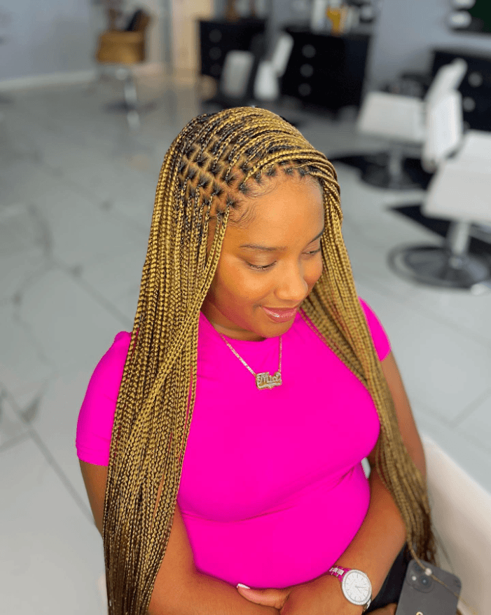 Honey Blonde Star Braids