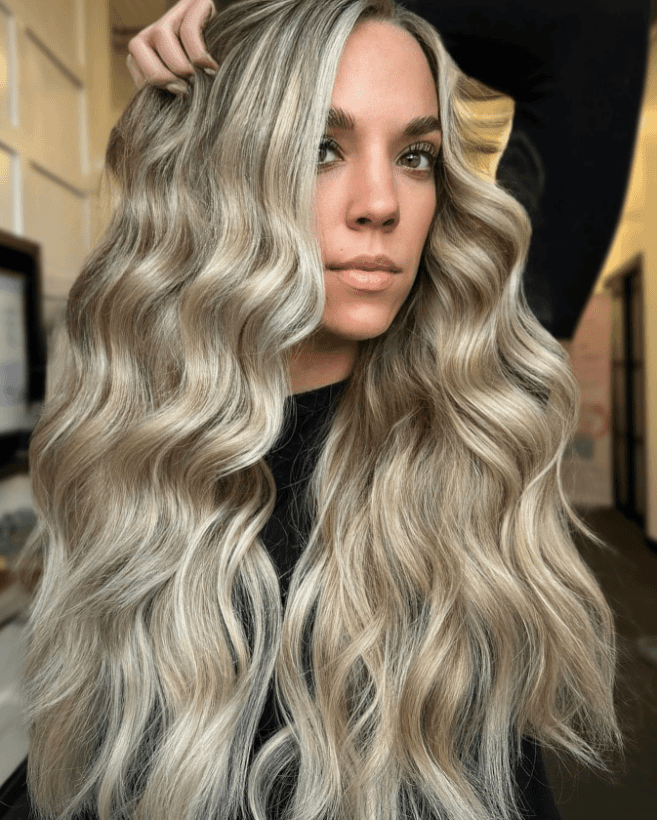 Icy Blonde Autumn Waves