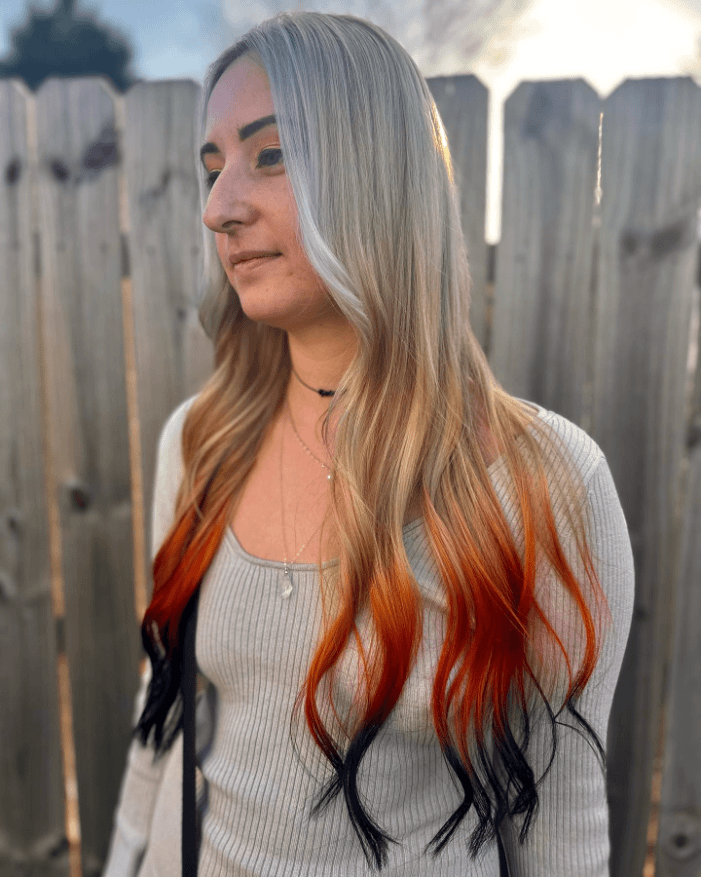 Fiery Ombre Fox Hair