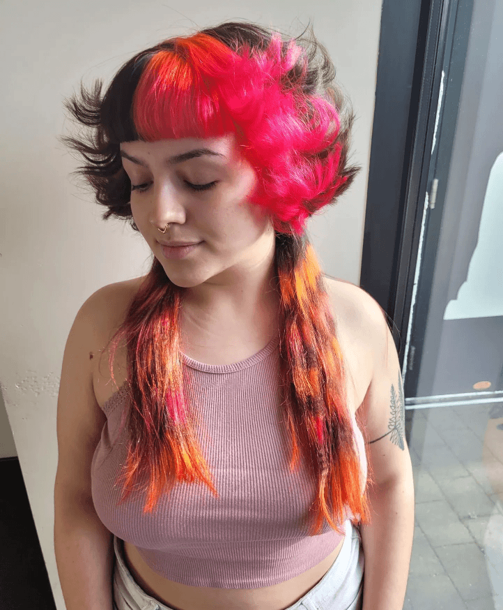 Fiery Jellyfish Hair Art