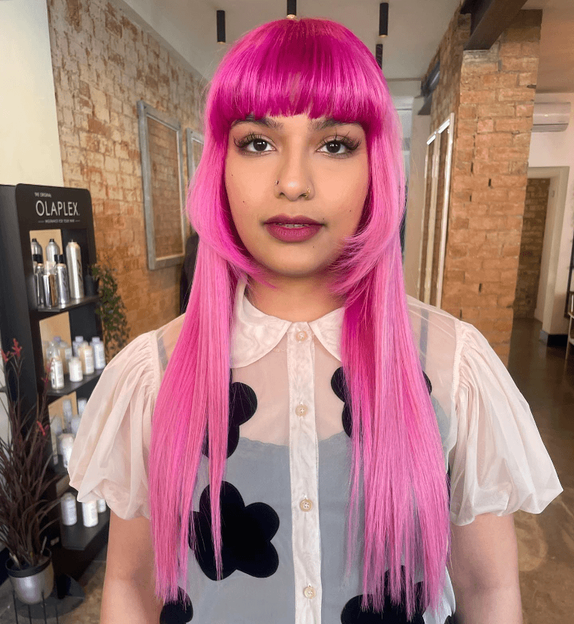 Pink Layered Hair Vibes