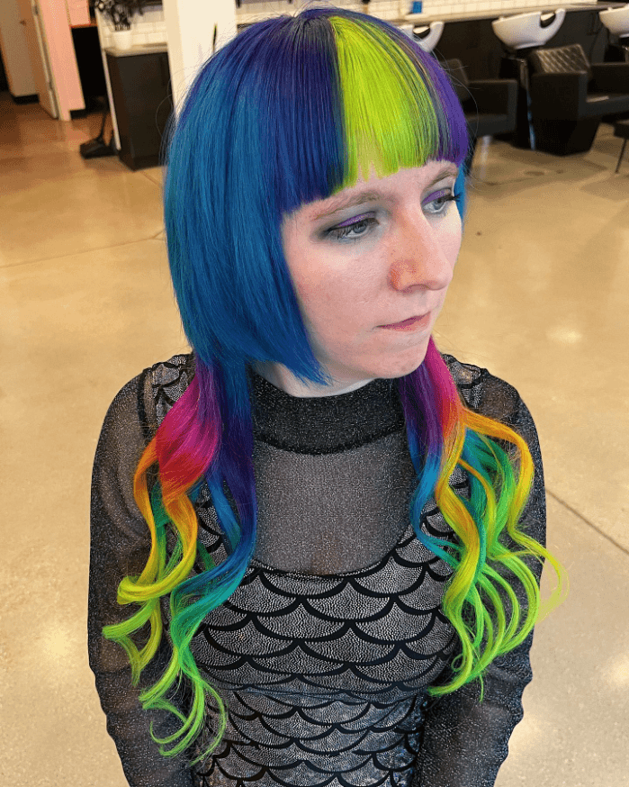 Rainbow Neon Jellyfish Hair