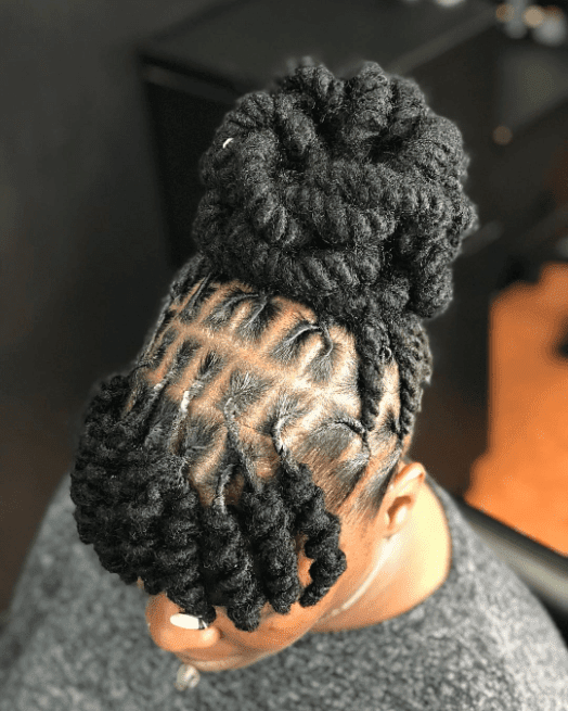 Elegantly Twisted Locs Topknot