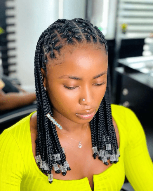 Beaded Box Braid Elegance