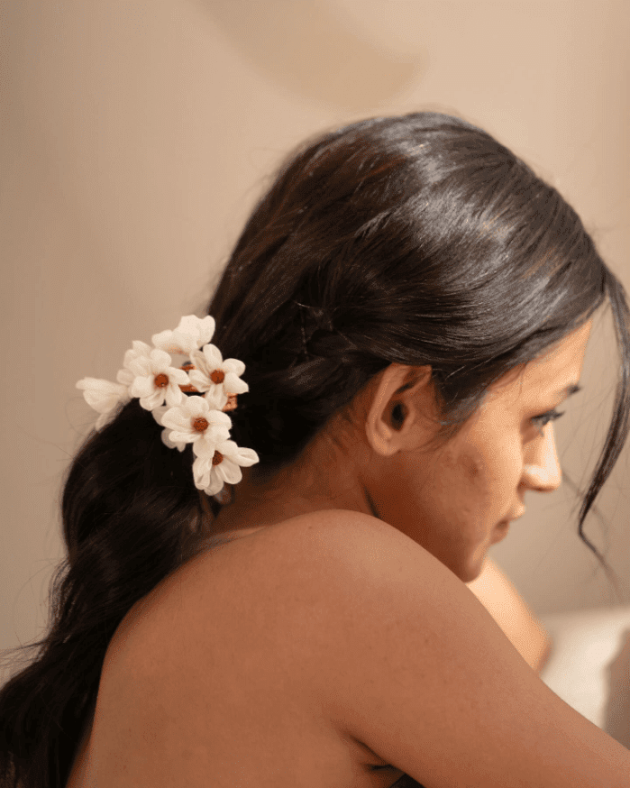 Elegant Floral Ponytail