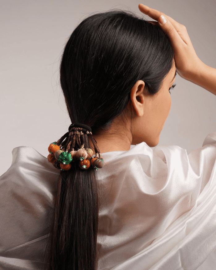 Segmented Ponytail Elegance