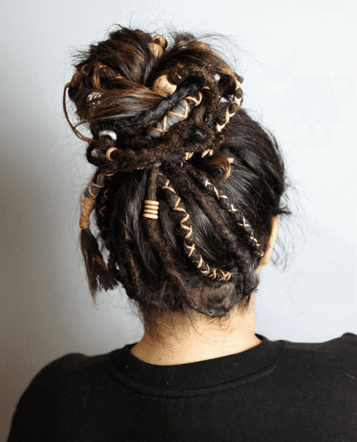 Bohemian Dreadlock Updo