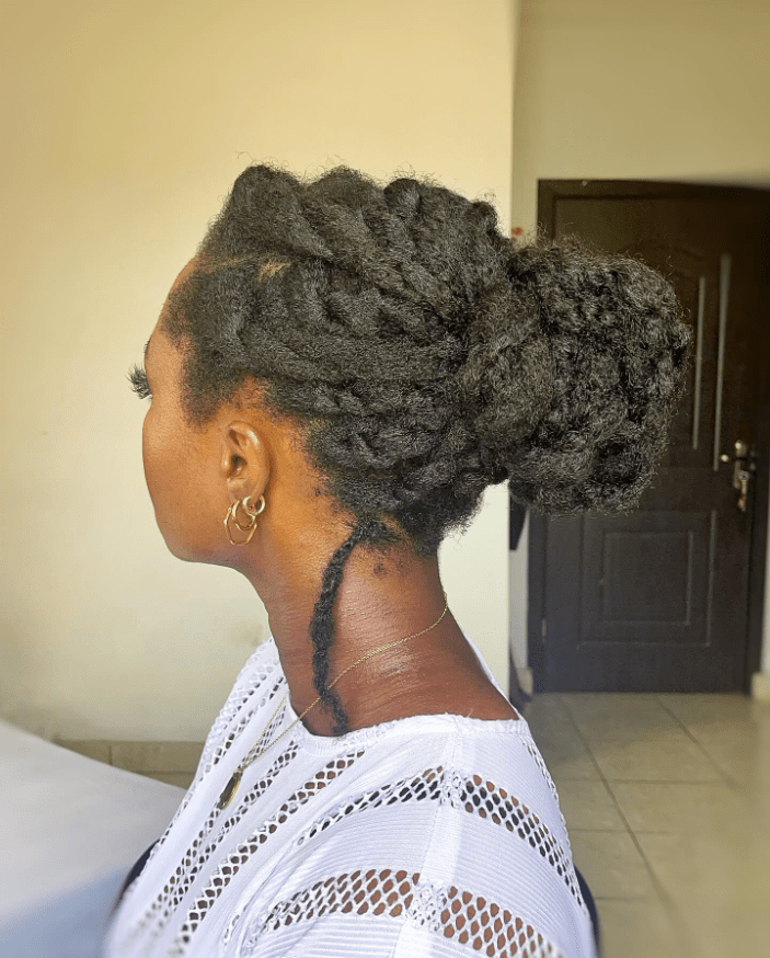 Elegant 4C Hair Updo