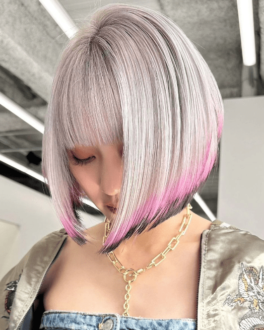 Edgy Vibrant Bob Transformation