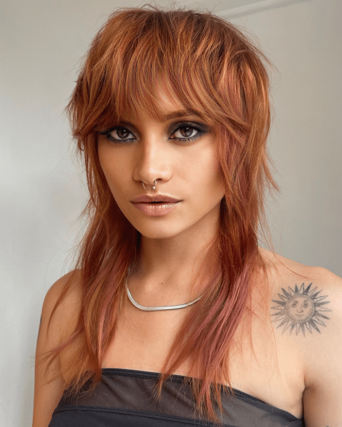 Vibrant Shaggy Hair Artistry