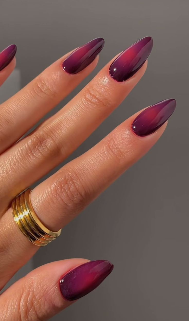 Red Ombre Nails Design