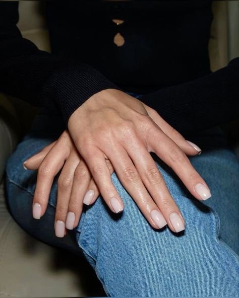 Hardly there's milky white nails