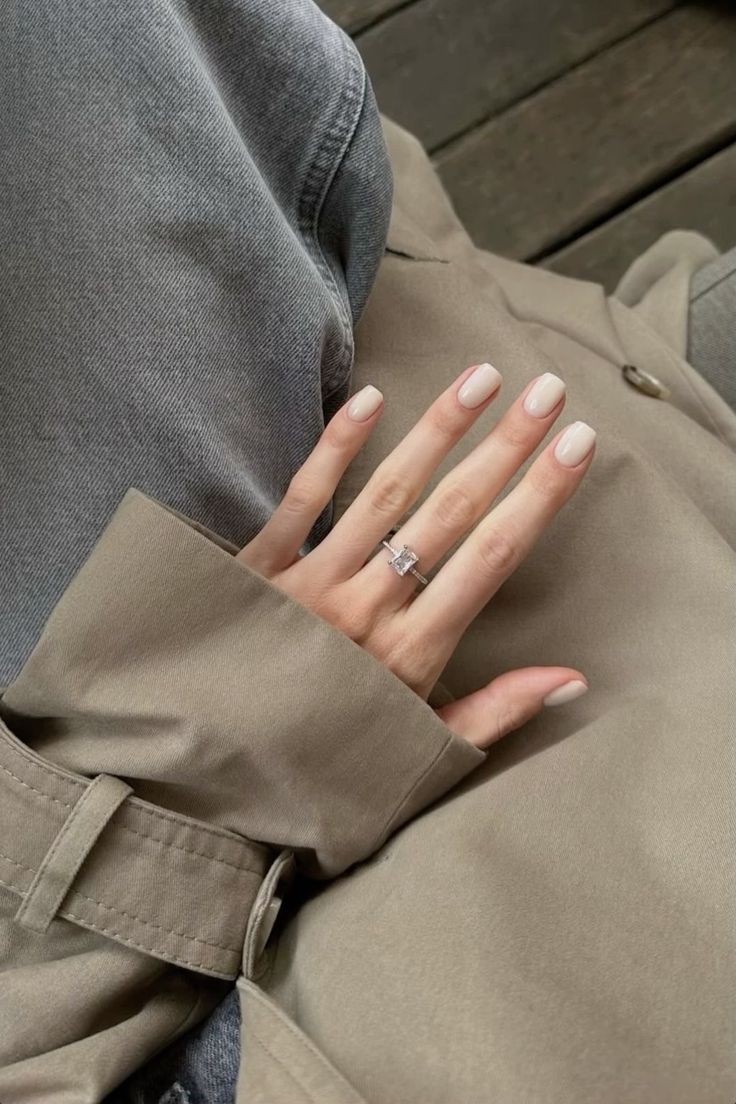 Hardly there's milky white nails