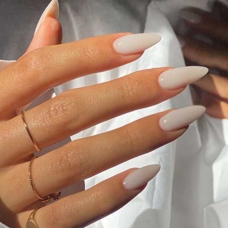 Milly white almond nails