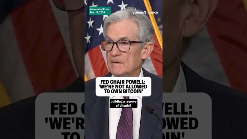 Fed Chair Powell: ‘We are not allowed to have Bitcoin’ #shorts
