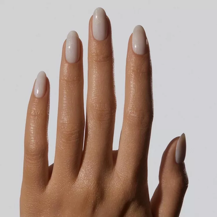 Hardly there's milky white nails