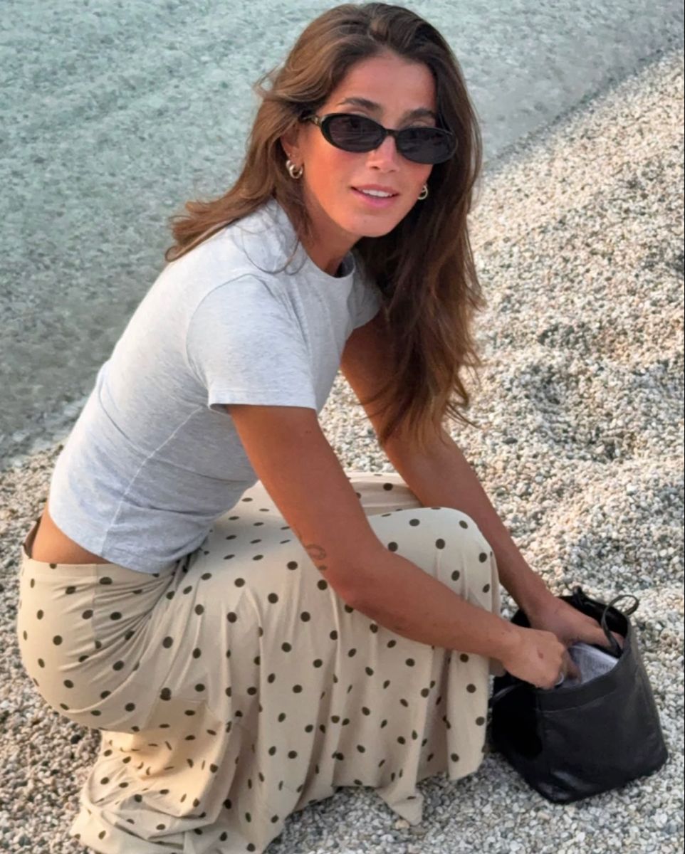 Polka Dot Midi Rock Modentrend 2025