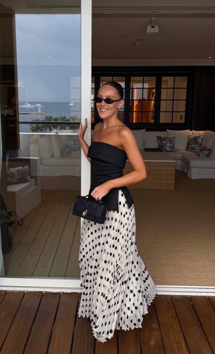 Polka Dot Maxi Rock Modentrend 2025