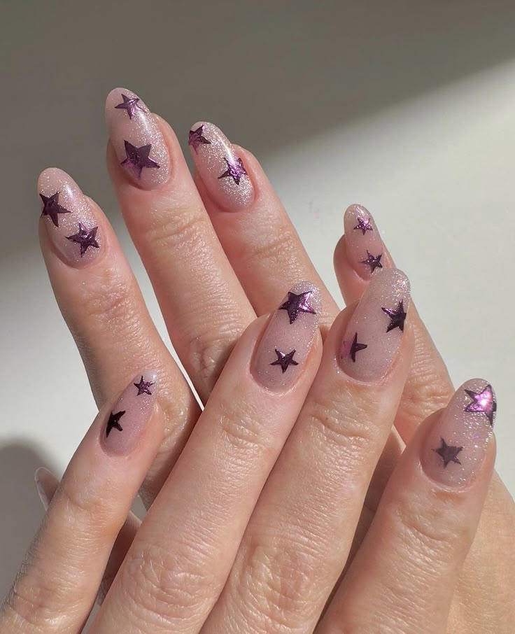 Pink Star Nails Ideas 2025