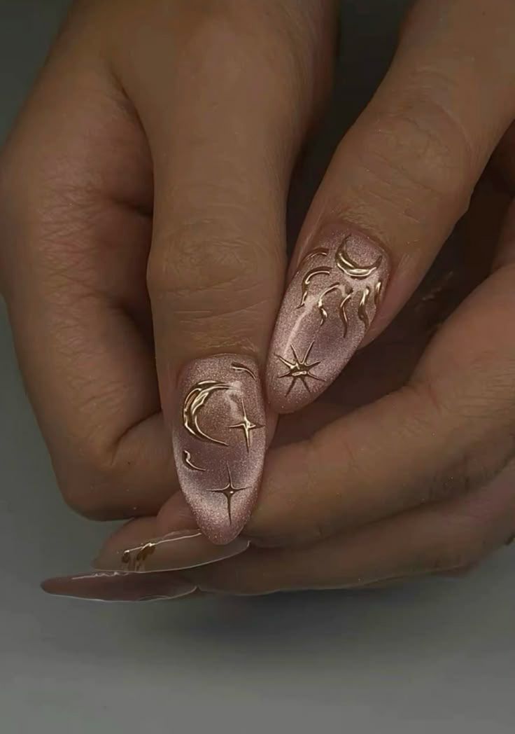 Moon and Star Nails Designs 2025