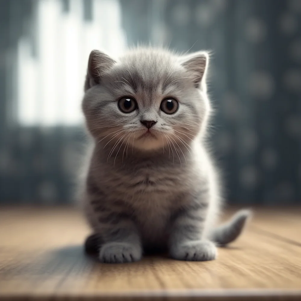 Introducing the adorable baby grey cat! Get ready to fall in love with this extra cute feline companion. Explore the world of cuteness with our fluffy baby cat!