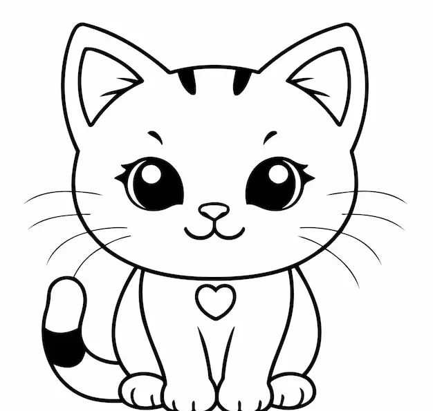 Explore the charm of this adorable baby cat drawing, capturing the innocence and playfulness of our feline friends. Let your creativity flow as you admire this delightful artwork. Perfect for cat lovers of all ages!