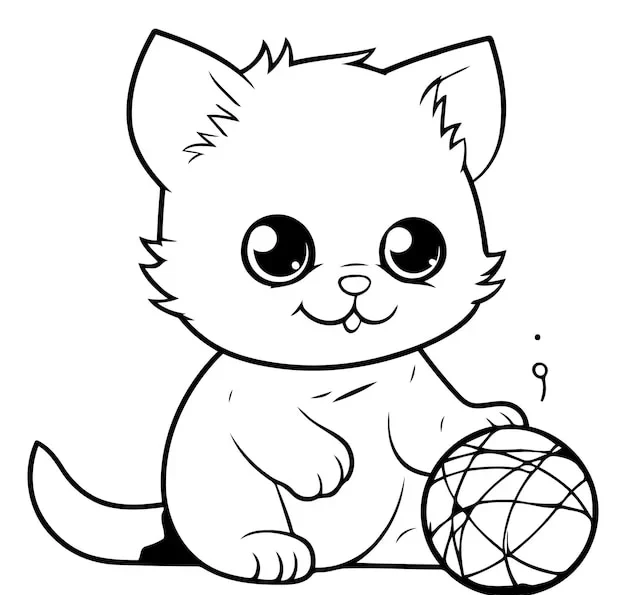 Explore the joy of creativity with this adorable baby cat drawing designed for kids. Let your child