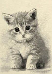 Best Images and Review: Baby cat drawing realistic Excellence