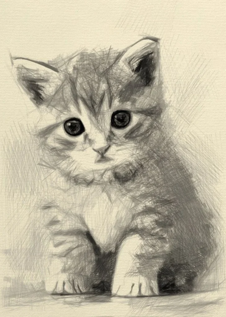Best Images and Review: Baby cat drawing realistic Excellence